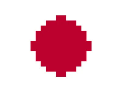 Japan Flag cross stitch pattern