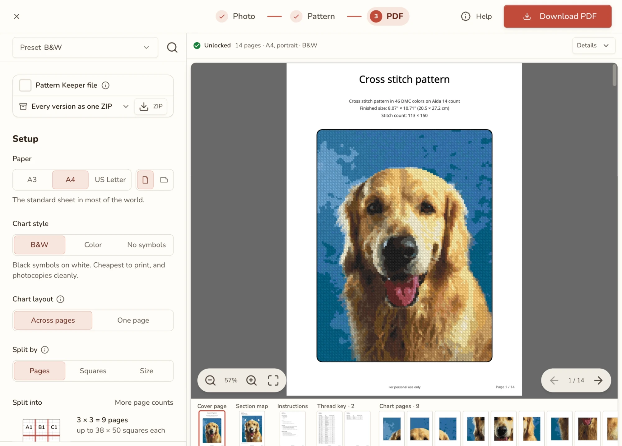 L’étape PDF : feuilleter les pages, ajuster les réglages du PDF, puis télécharger L’étape PDF : feuilleter les pages, ajuster les réglages du PDF, puis télécharger