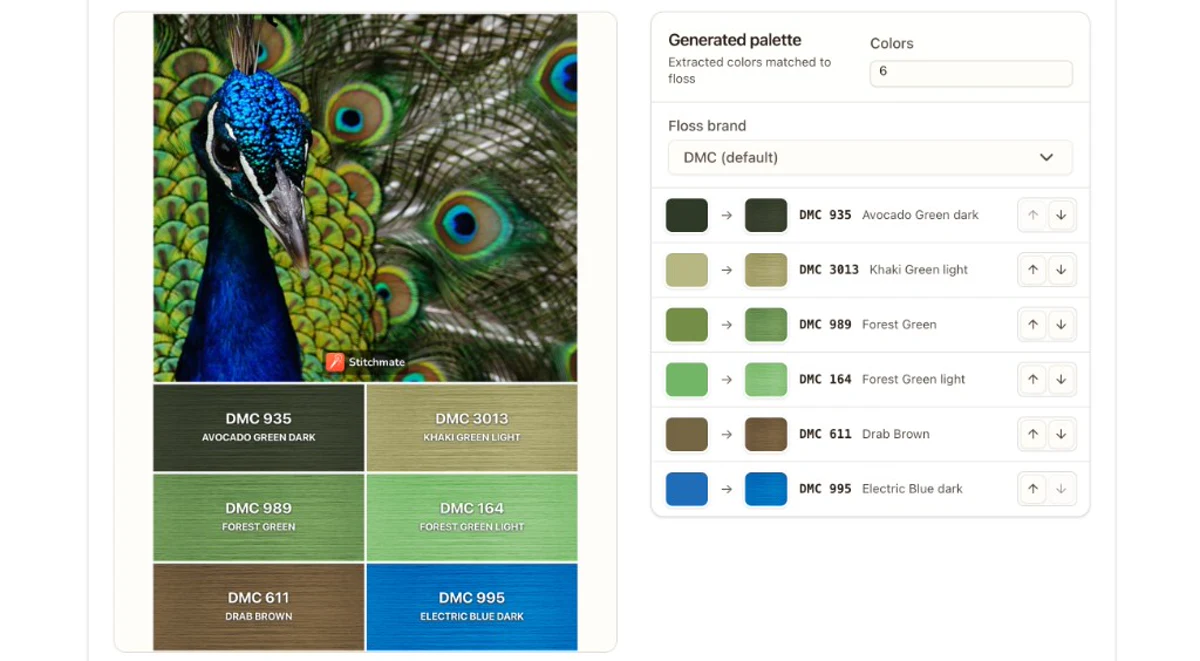 Image to Thread Palette — preview