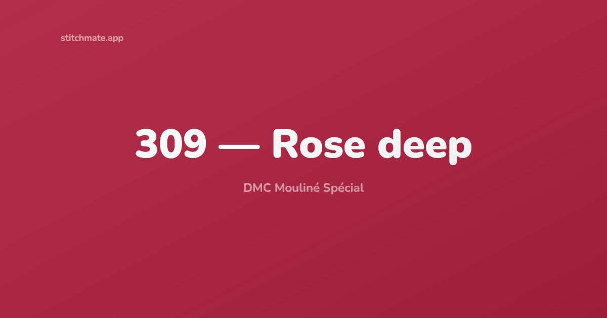 DMC 309 Rose deep | Thread Color Reference & Conversions