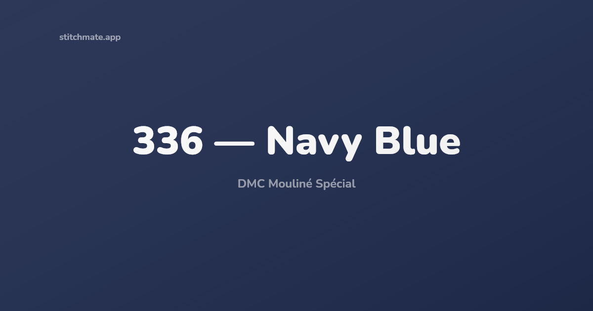 DMC 336 — Navy Blue in the Blue Family | Similar Colors