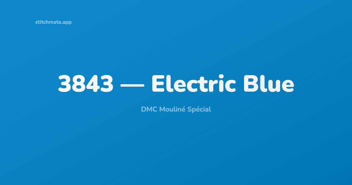 DMC 3843 Electric Blue — Similar Colors, Conversions & RGB