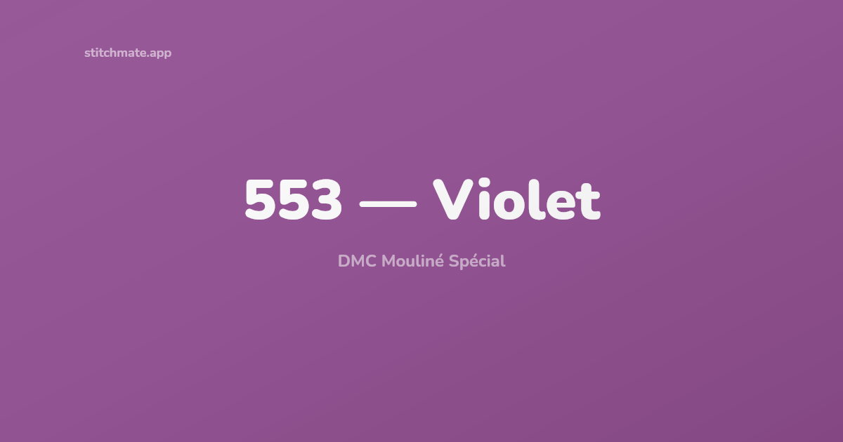 DMC 553 Color — Violet Thread, Hex, RGB & Swatch