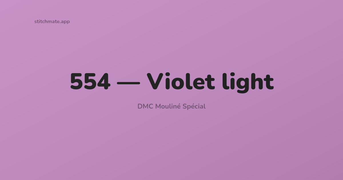 DMC 554 Color — Violet light Thread, Hex, RGB & Swatch