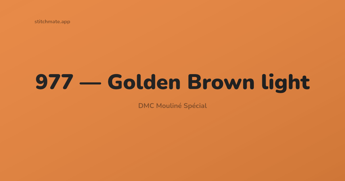DMC 977 Golden Brown light — Similar Colors, Conversions & RGB