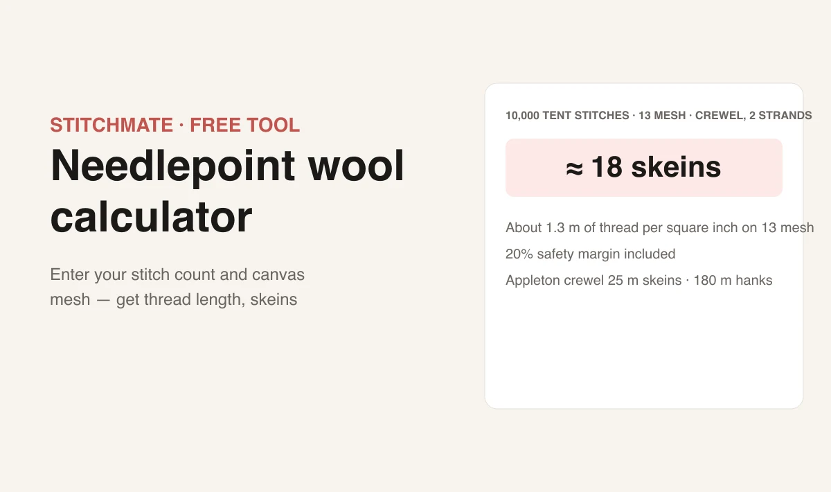 Needlepoint Wool Calculator — preview